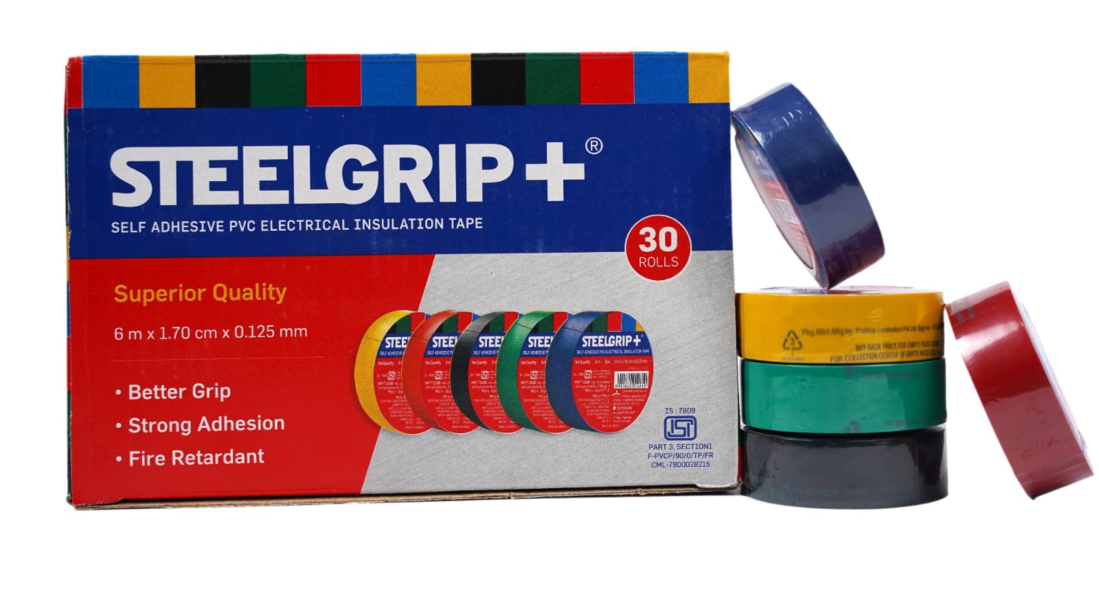 Steelgrip+ PVC Insulation Tape (Single Roll)