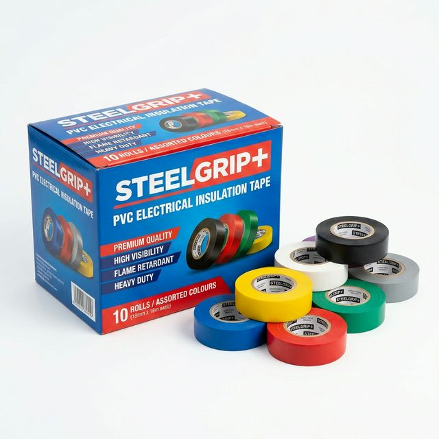 Steelgrip+ PVC Tape Box (30 Rolls)